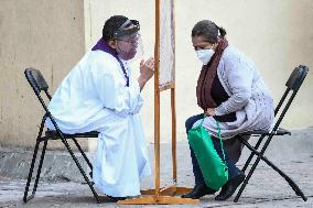 Outdoor Confessional Amid Pandemic - Mexico