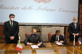 Giancarlo Giorgetti Meeting With Bruno Le Maire - Rome