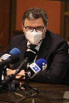 Giancarlo Giorgetti Meeting With Bruno Le Maire - Rome