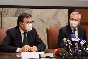 Giancarlo Giorgetti Meeting With Bruno Le Maire - Rome