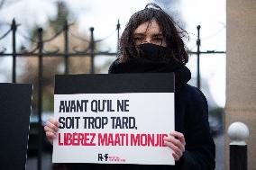 Demonstration In Support To Maati Monjib - Paris