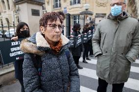 Demonstration In Support To Maati Monjib - Paris