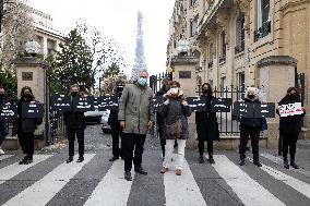 Demonstration In Support To Maati Monjib - Paris