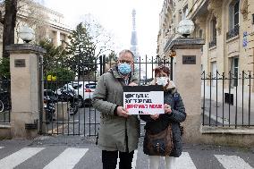 Demonstration In Support To Maati Monjib - Paris