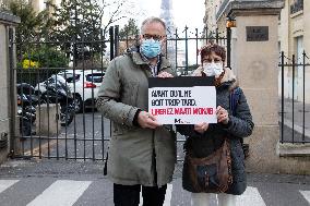 Demonstration In Support To Maati Monjib - Paris