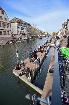 People enjoy a sunny spring day - Strasbourg