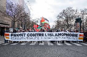 Demonstration against Islamophobia in Paris