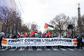 Demonstration against Islamophobia in Paris