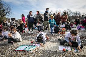 Students and teachers protest - Bergamo