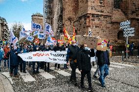 Protest By Bosch Employees Against Layoffs - Rodez