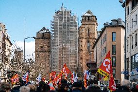 Protest By Bosch Employees Against Layoffs - Rodez