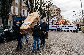 Protest By Bosch Employees Against Layoffs - Rodez