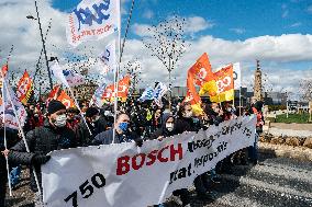 Protest By Bosch Employees Against Layoffs - Rodez