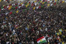 Pro-Kurdish Party supporters celebrate Newroz - Diyarbakir