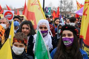 Pro-Kurdish Party supporters celebrate Newroz - Ankara