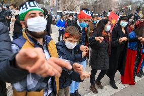 Pro-Kurdish Party supporters celebrate Newroz - Ankara