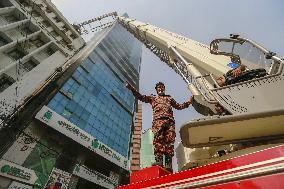 Fire at BJMC building - Dhaka