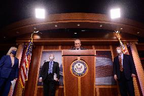 Senate Democrats Hold A Press Conference On Capitol Hill