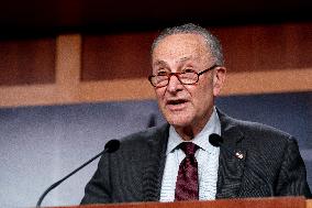 Senate Democrats Hold A Press Conference On Capitol Hill