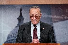 Senate Democrats Hold A Press Conference On Capitol Hill