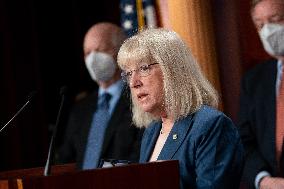 Senate Democrats Hold A Press Conference On Capitol Hill