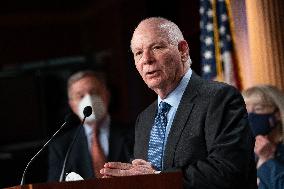 Senate Democrats Hold A Press Conference On Capitol Hill