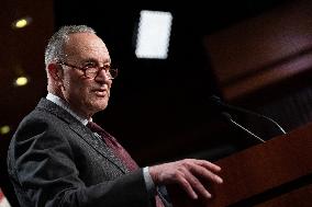 Senate Democrats Hold A Press Conference On Capitol Hill