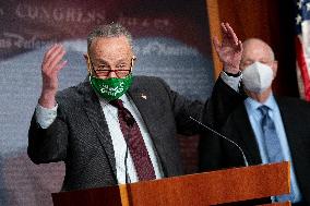 Senate Democrats Hold A Press Conference On Capitol Hill