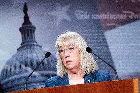 Senate Democrats Hold A Press Conference On Capitol Hill