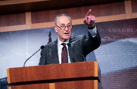 Senate Democrats Hold A Press Conference On Capitol Hill