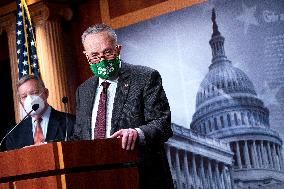 Senate Democrats Hold A Press Conference On Capitol Hill