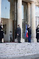 President Macron Welcomes Libyan President El-Menfi - Paris