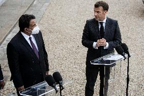 President Macron Welcomes Libyan President El-Menfi - Paris