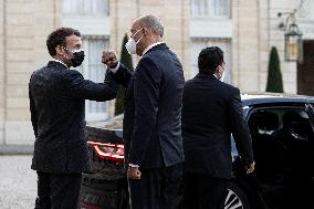 President Macron Welcomes Libyan President El-Menfi - Paris