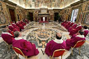 Pope Francis Meets Prelate Hearing Officers - Vatican