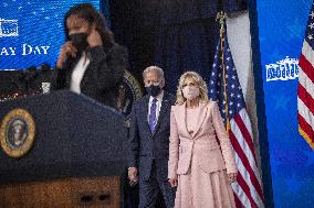 US President Joe Biden participates in an event to mark Equal Pay Day
