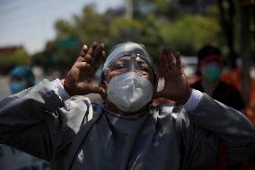 Dentist Protest To Demand Covid-19 Vaccine