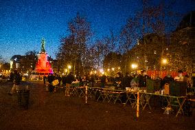 300 Tents Set-Up In Place De La Republique - Paris