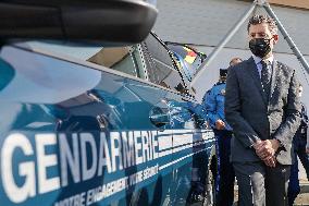 Gerald Darmanin Meets With Gendarmes Of Nouvelle-Aquitaine - Merignac
