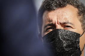 Gerald Darmanin Meets With Gendarmes Of Nouvelle-Aquitaine - Merignac