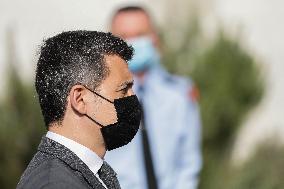 Gerald Darmanin Meets With Gendarmes Of Nouvelle-Aquitaine - Merignac