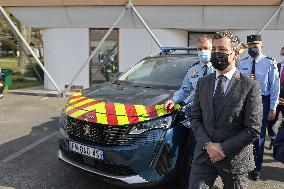 Gerald Darmanin Meets With Gendarmes Of Nouvelle-Aquitaine - Merignac