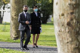 Gerald Darmanin Meets With Gendarmes Of Nouvelle-Aquitaine - Merignac