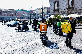 Delivery Men Protest - Italy