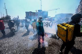 Delivery Men Protest - Italy