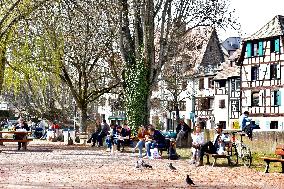 Students And Workers Eat Outside - Strasbourg