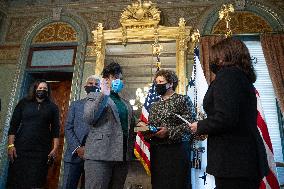 VP Harris OMB Director Young Swearing-in in Washington