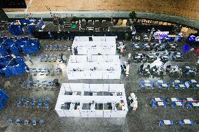 French Cycling Team Training During Vaccine Campaign - Saint-Quentin-en-Yvelines