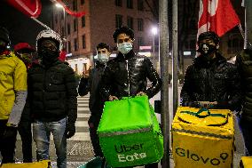 No Delivery Day Protest in Italy - Bergamo