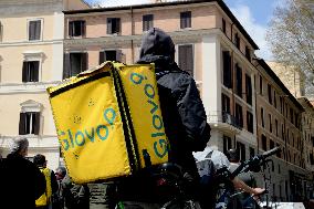 No Delivery Day Protest in Rome